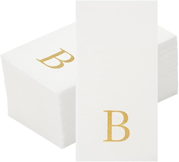 Luxenap 15.8 X 7.9 Inch Linen-Feel Guest Towels, 2000 Lettered Hand Towels - Image 2
