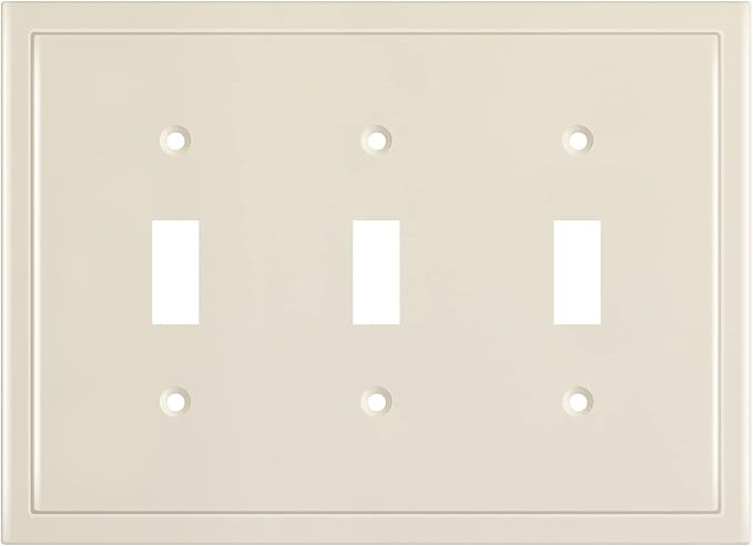Modern Edge Decorative Wall Plate Switch Plate Outlet Cover, Durable Solid Zinc by HenneBery