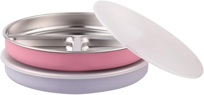 Elk and Friends Kids Stainless Steel Divided Plates by ElkandFriends