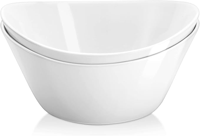 40 oz Porcelain Salad Bowls, Large Serving Bowls by Yedio