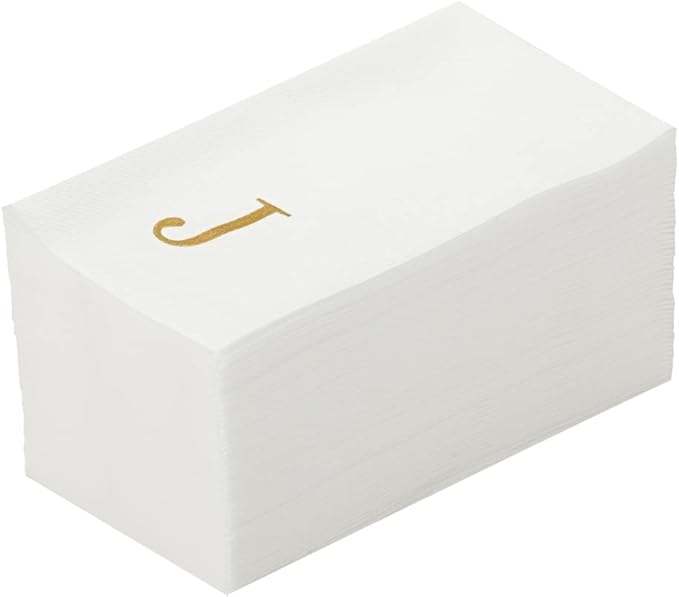 Luxenap 15.8 X 7.9 Inch Linen-Feel Guest Towels, 50 Lettered Hand Towels by Restaurantware