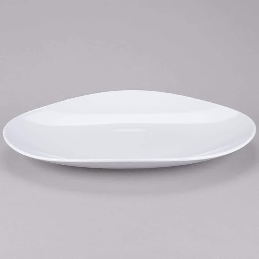 G.E.T. OP-1813-W Heavy-Duty Shatterproof Plastic Oval Melamine Serving Platter - Image 9