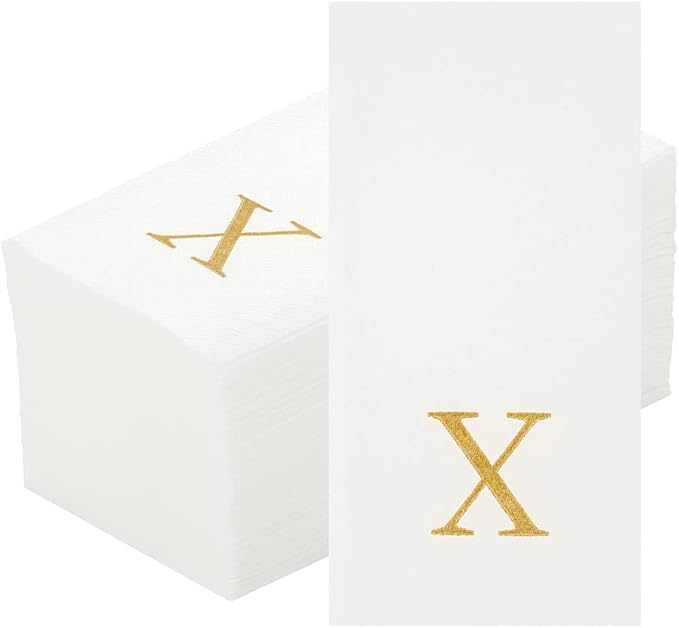 Luxenap 15.8 X 7.9 Inch Linen-Feel Guest Towels, 50 Lettered Hand Towels - Image 2