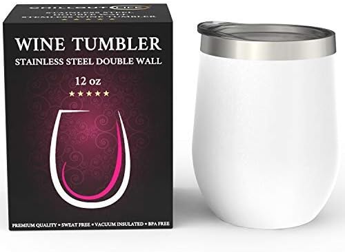 CHILLOUT LIFE 12 oz Stainless Steel Wine Tumbler - Image 2