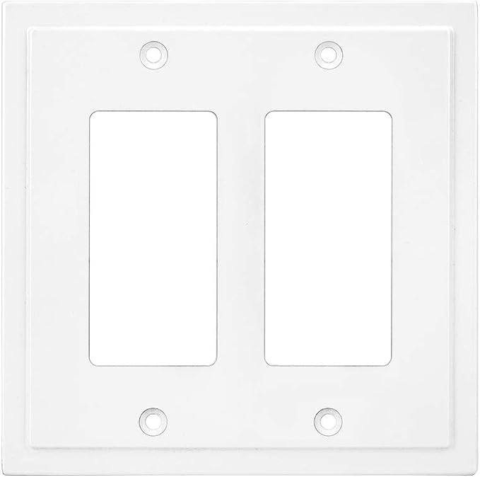 Modern Edge Decorative Wall Plate Switch Plate Outlet Cover, Durable Solid Zinc by HenneBery