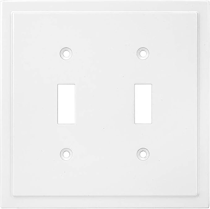 Modern Edge Decorative Wall Plate Switch Plate Outlet Cover, Durable Solid Zinc by HenneBery