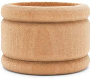 Unfinished Wood Napkin Rings Set of 24, 1-3/4 Inch Wooden Napkin Rings - Image 3