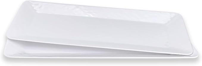 Yalin Rectangle Large Serving Platter, 17 Inch Melamine Serving Tray, Salad and - Image 6