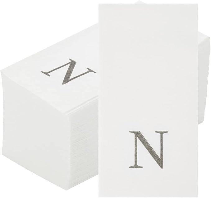 Luxenap 15.8 X 7.9 Inch Linen-Feel Guest Towels, 2000 Lettered Hand Towels - Image 2
