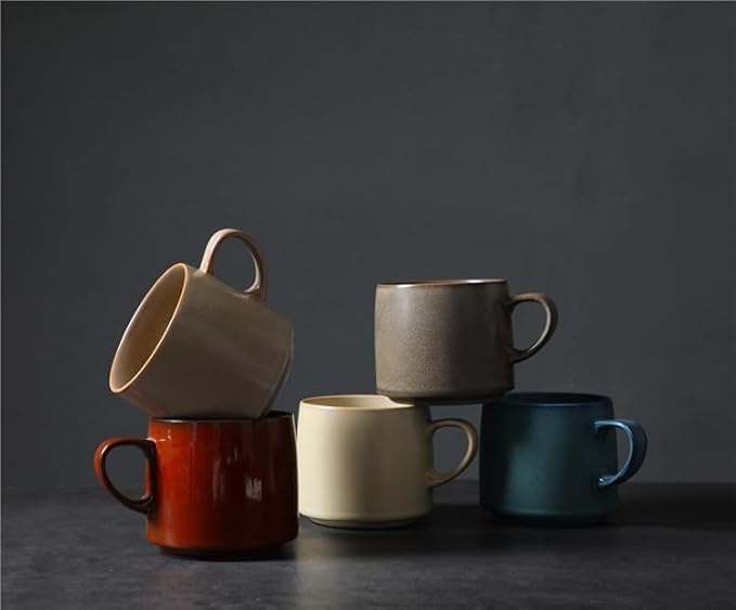 12oz Japanese Style Minimalistic Asian Rustic Ceramic Pottery Coffee Mug - Image 4