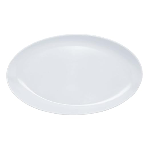 G.E.T. OP-1710-W Heavy-Duty Shatterproof Plastic Oval Melamine Serving Platter - Image 3
