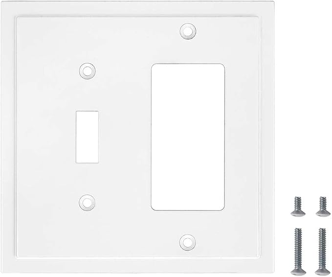 Modern Edge Decorative Wall Plate Switch Plate Outlet Cover, Durable Solid Zinc - Image 6