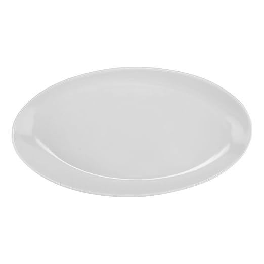 G.E.T. OP-1580-W Heavy-Duty Shatterproof Plastic Oval Melamine Serving Platter - Image 3