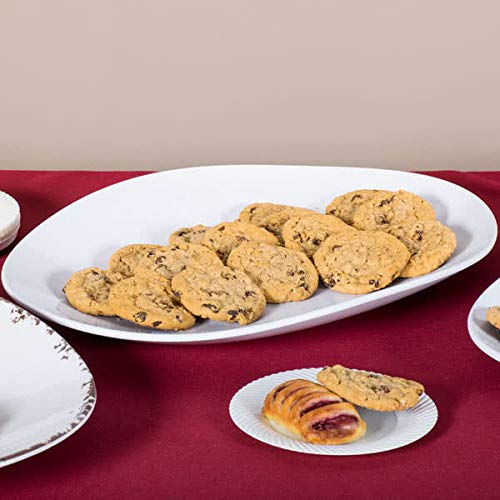 G.E.T. OP-1813-W Heavy-Duty Shatterproof Plastic Oval Melamine Serving Platter - Image 8