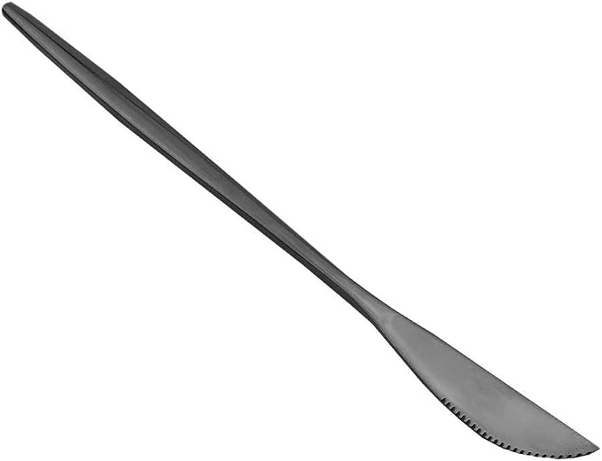 Shiny Black Silverware Set, JASHII 20-Piece Stainless Steel Satin Finish - Image 4