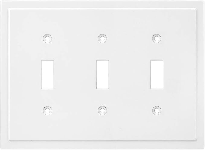 Modern Edge Decorative Wall Plate Switch Plate Outlet Cover, Durable Solid Zinc by HenneBery