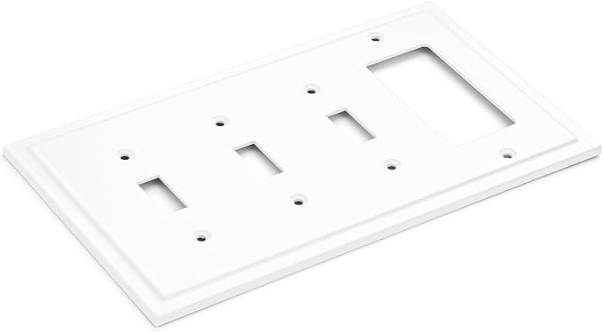 Modern Edge Decorative Wall Plate Switch Plate Outlet Cover, Durable Solid Zinc - Image 2