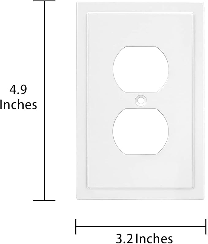 Modern Edge Decorative Wall Plate Switch Plate Outlet Cover, Durable Solid Zinc - Image 3