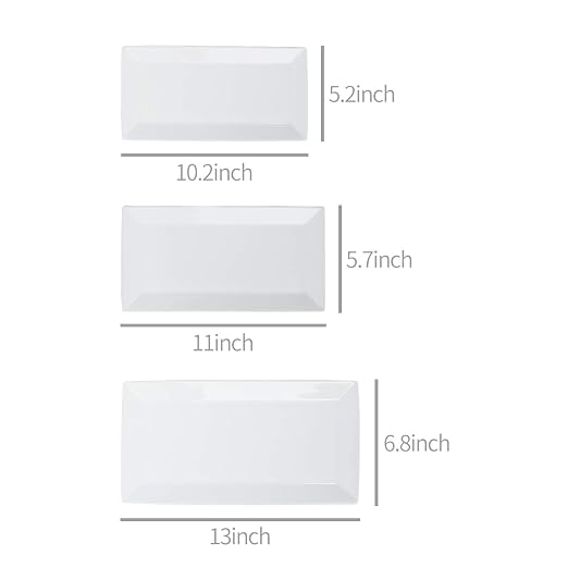 Amazon Basics 3-Piece Porcelain Serving Platters, Oven Safe, - Image 6