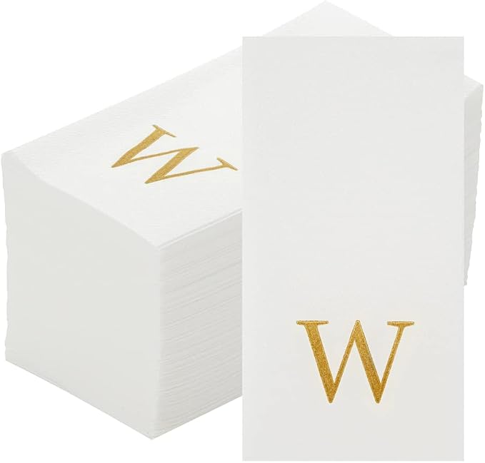 Luxenap 15.8 X 7.9 Inch Linen-Feel Guest Towels, 50 Lettered Hand Towels - Image 2