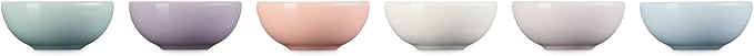 Le Creuset Stoneware Set Of 6 Vancouver Pinch Bowls, Pastel Multi Color - Image 3
