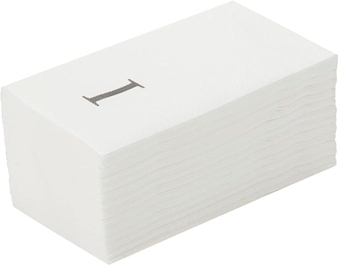 Luxenap 15.8 X 7.9 Inch Linen-Feel Guest Towels, 50 Lettered Hand Towels by Restaurantware