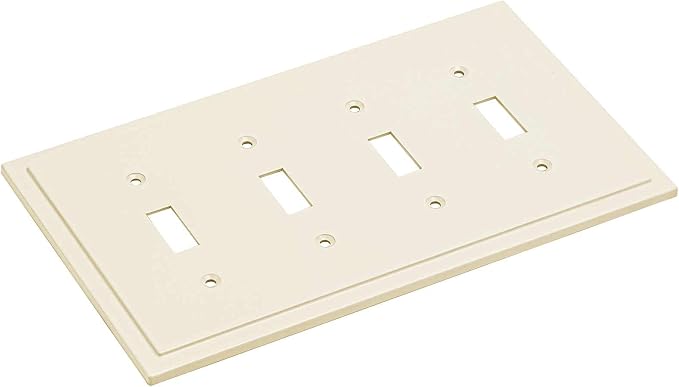 Modern Edge Decorative Wall Plate Switch Plate Outlet Cover, Durable Solid Zinc - Image 2
