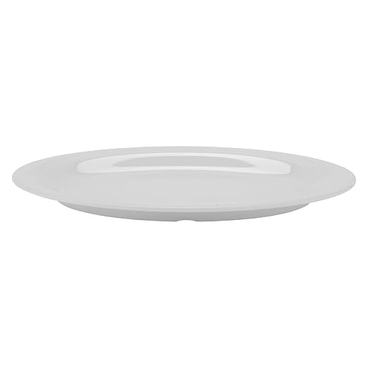 G.E.T. OP-120-DW Melamine Oval Serving Platter / Dinner Plate, Diamond White | - Image 3