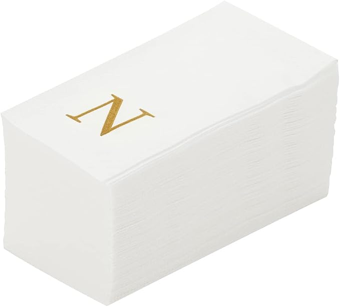 Luxenap 15.8 X 7.9 Inch Linen-Feel Guest Towels, 50 Lettered Hand Towels by Restaurantware