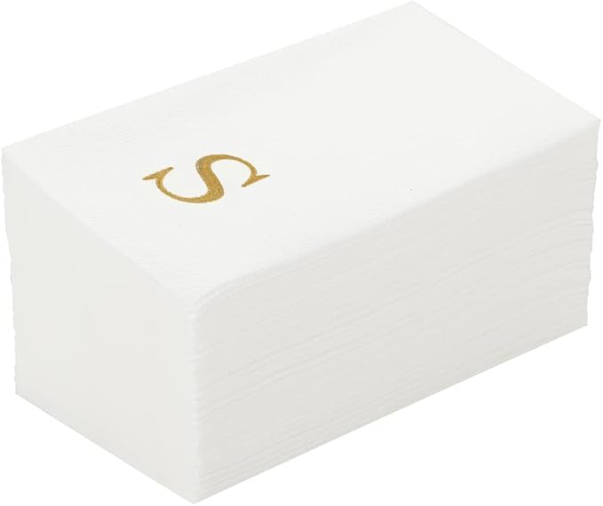 Luxenap 15.8 X 7.9 Inch Linen-Feel Guest Towels, 2000 Lettered Hand Towels by Restaurantware