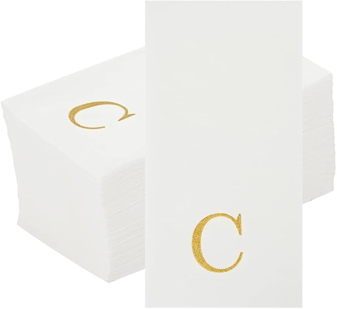 Luxenap 15.8 X 7.9 Inch Linen-Feel Guest Towels, 50 Lettered Hand Towels - Image 2