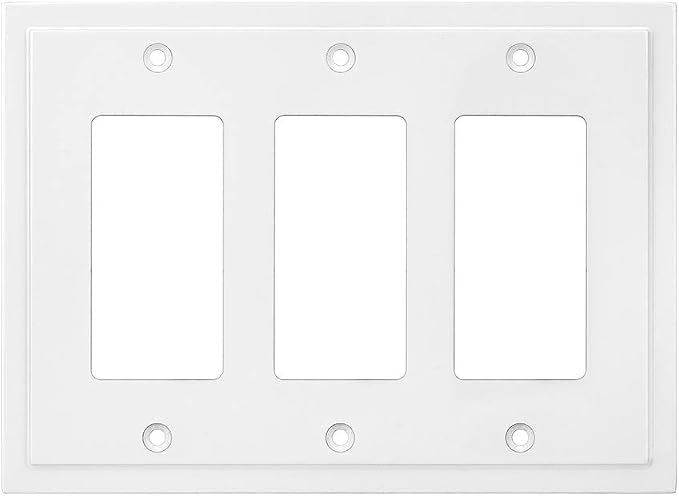 Modern Edge Decorative Wall Plate Switch Plate Outlet Cover, Durable Solid Zinc by HenneBery