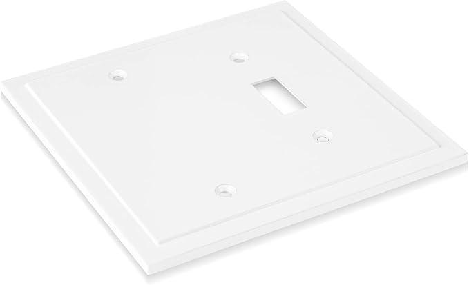 Modern Edge Decorative Wall Plate Switch Plate Outlet Cover, Durable Solid Zinc - Image 2