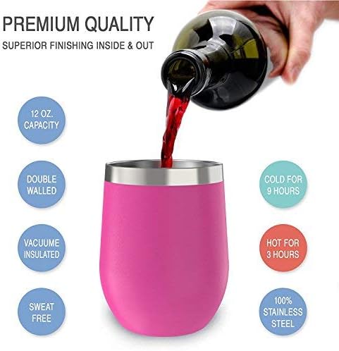 CHILLOUT LIFE 12 oz Stainless Steel Wine Tumbler - Image 3