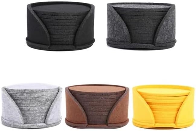 10 Pcs Felt Coasters with Holder, Coasters - Image 7