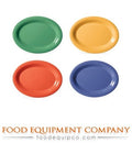 G.E.T. OP-135-MIX Melamine Oval Serving Platter / Dinner Plate, 13.5" x 10.25" by Unknown
