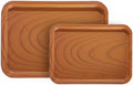 Wood Grain Serving Tray Set of 2 by Unknown
