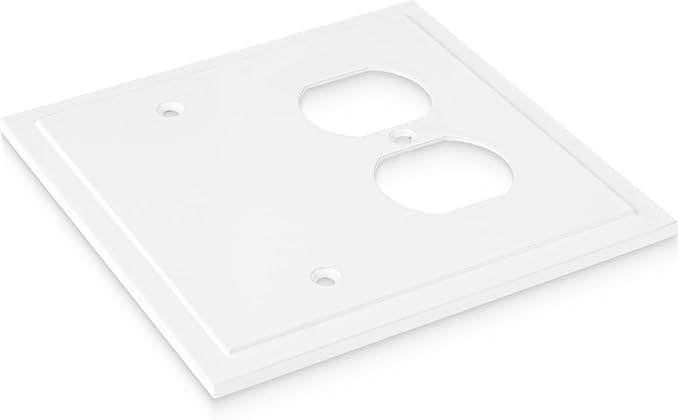 Modern Edge Decorative Wall Plate Switch Plate Outlet Cover, Durable Solid Zinc - Image 2