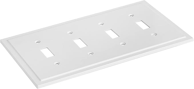 Modern Edge Decorative Wall Plate Switch Plate Outlet Cover, Durable Solid Zinc - Image 2