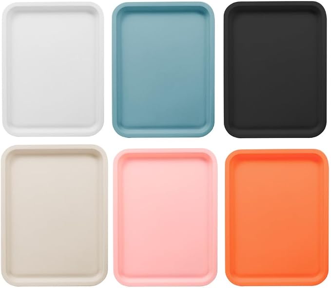Rectangular Plastic Serving Trays, Bulk Colorful Fast Food Trays, 14x10 inch by Jilukibo