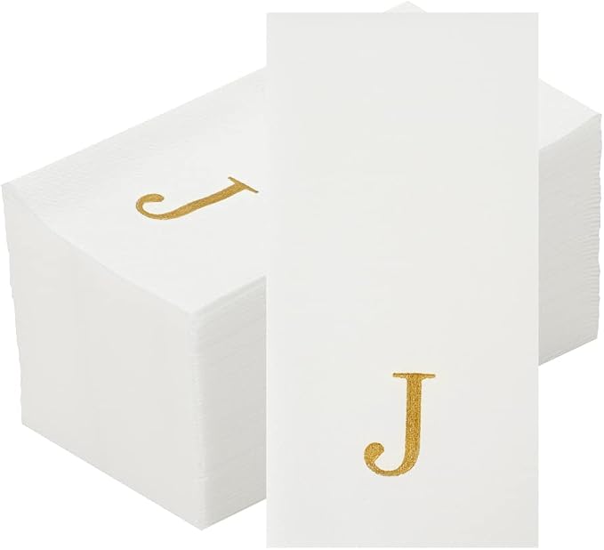 Luxenap 15.8 X 7.9 Inch Linen-Feel Guest Towels, 50 Lettered Hand Towels - Image 2