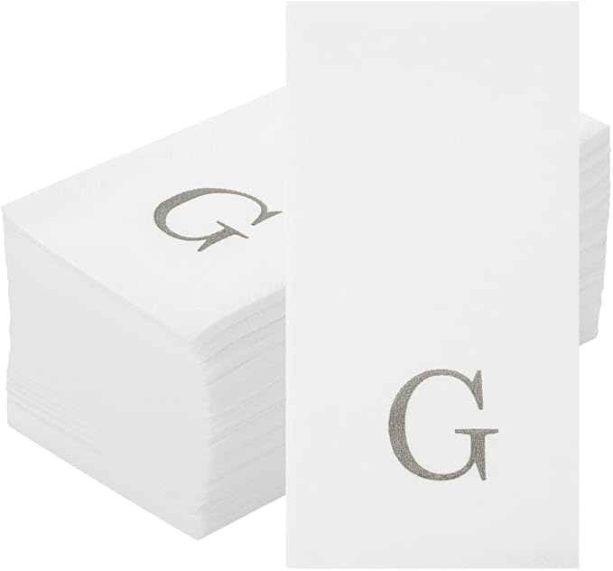 Luxenap 15.8 X 7.9 Inch Linen-Feel Guest Towels, 2000 Lettered Hand Towels - Image 2