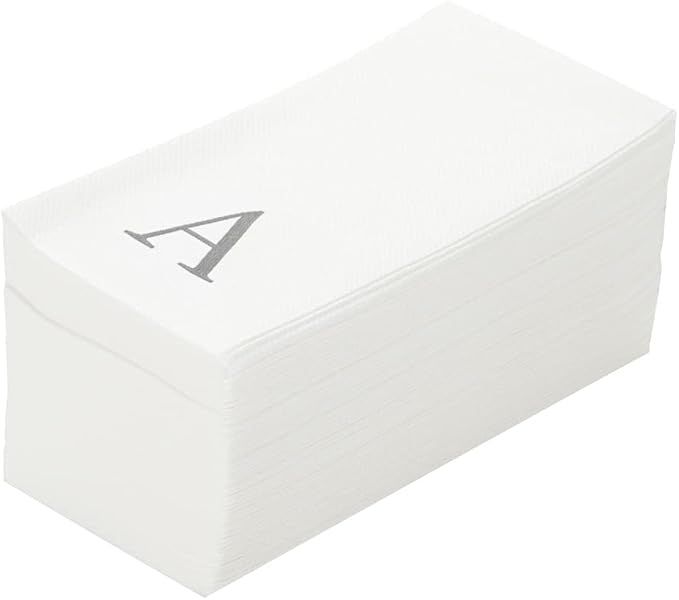 Luxenap 15.8 X 7.9 Inch Linen-Feel Guest Towels, 2000 Lettered Hand Towels by Restaurantware