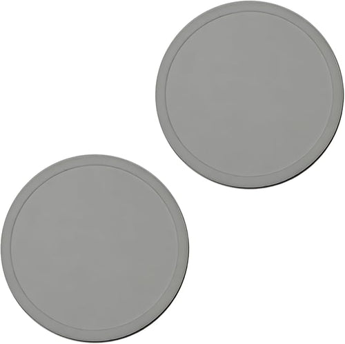2 Pack Silicone Coasters for Drinks, Round Grey Coasters by Unknown