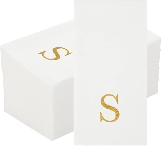 Luxenap 15.8 X 7.9 Inch Linen-Feel Guest Towels, 2000 Lettered Hand Towels - Image 2