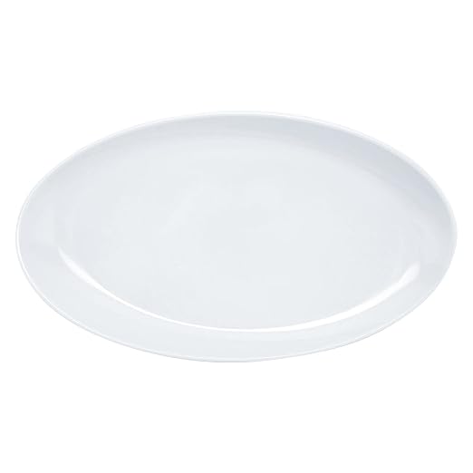 GET 16" x 9" White Oval Melamine Platter | Dishwasher safe, Shatterproof - Image 3