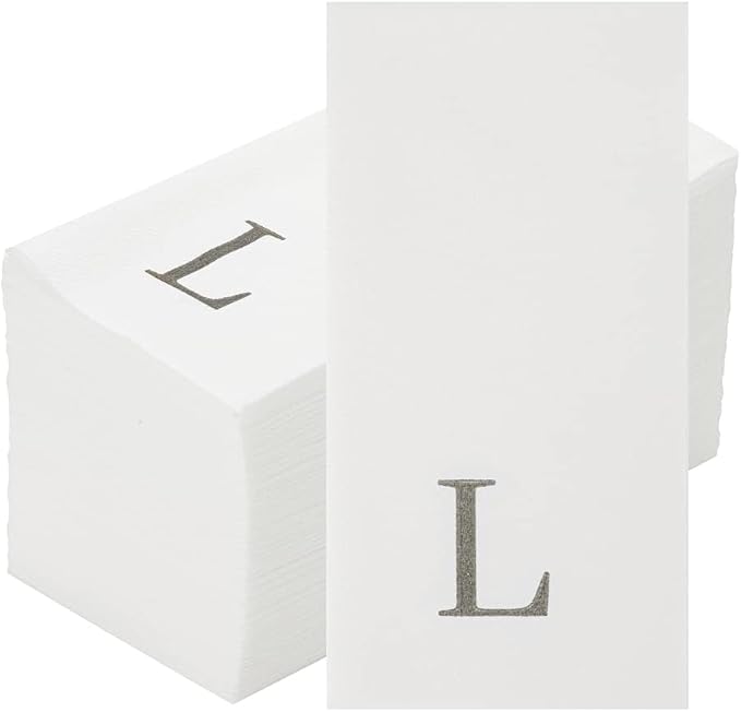 Luxenap 15.8 X 7.9 Inch Linen-Feel Guest Towels, 2000 Lettered Hand Towels - Image 2