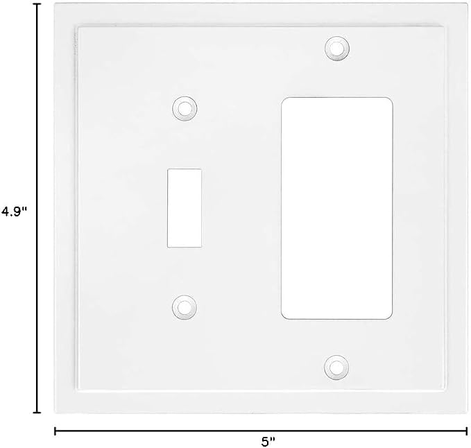 Modern Edge Decorative Wall Plate Switch Plate Outlet Cover, Durable Solid Zinc - Image 7