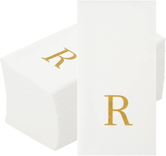 Luxenap 15.8 X 7.9 Inch Linen-Feel Guest Towels, 50 Lettered Hand Towels - Image 2