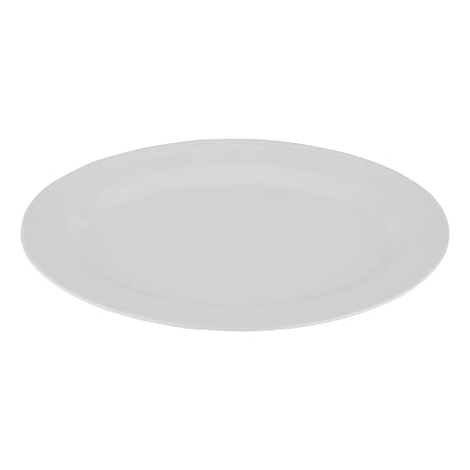 G.E.T. OP-618-W White 18" x 13.5" Oval Platter, Break Resistant Dishwasher Safe by Unknown